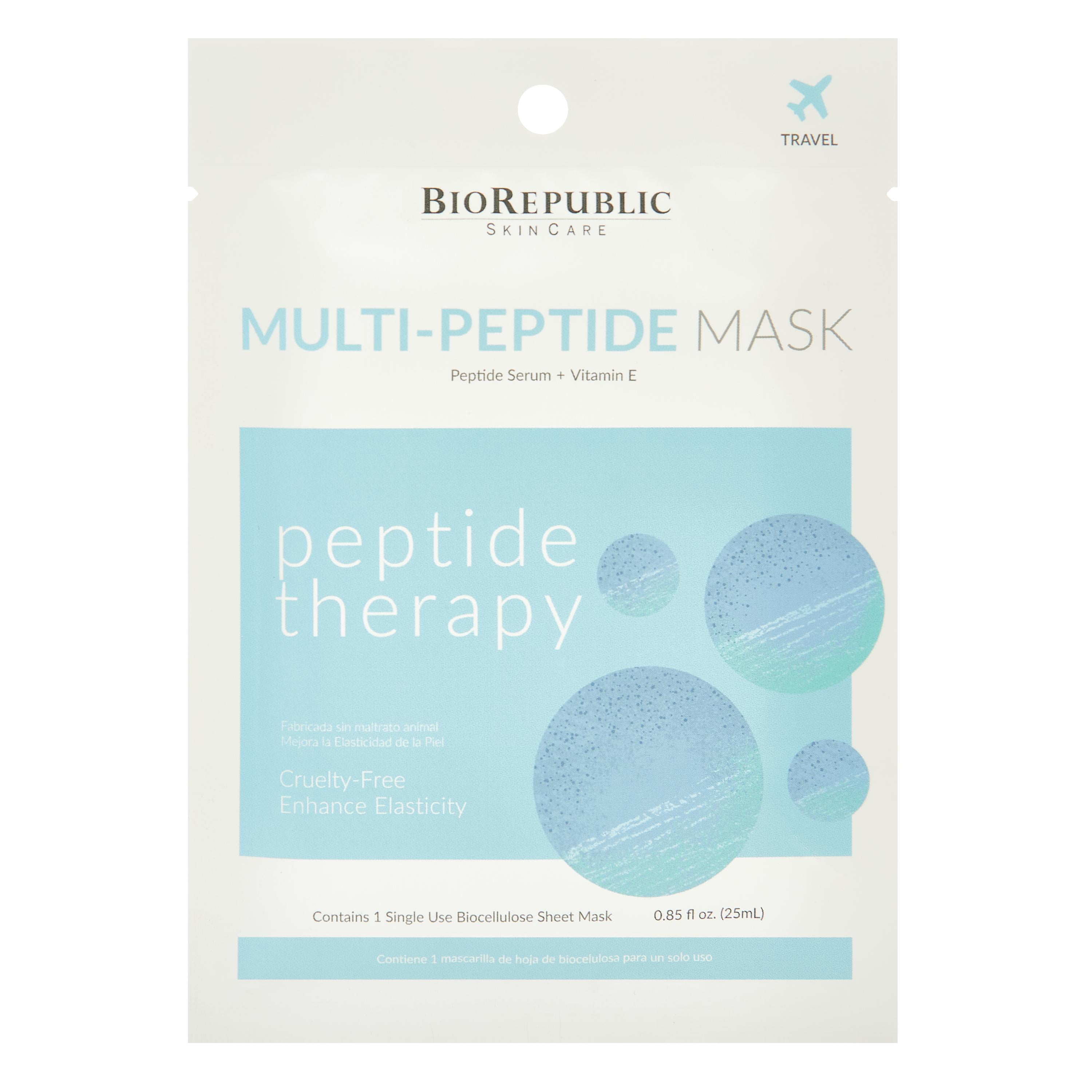 BioRepublic SkinCare, Peptide Therapy Face Mask, Sheet Mask, 1ct