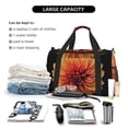 thumbnail image 4 of Disketp Orange Dalia Bolsa de Viaje Tipo Duffle, Bolso de Mano para Fin de Semana para Mujer, Bolsa de Gimnasio Ligera para Hombre, Esencial para Viajes, 4 of 6