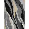 thumbnail image 2 of HomeRoots 600945 8 x 10 ft. Black, Gray & Tan Abstract Washable Indoor & Outdoor Rectangle Area Rug, 2 of 5