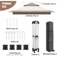 thumbnail image 6 of LAZY BUDDY 13'x13' Pop up Canopy, Easy Set-up Outdoor Canopy Tent Folding Instant Sun Shelter for Picnic, Party, Camping, 6 of 10