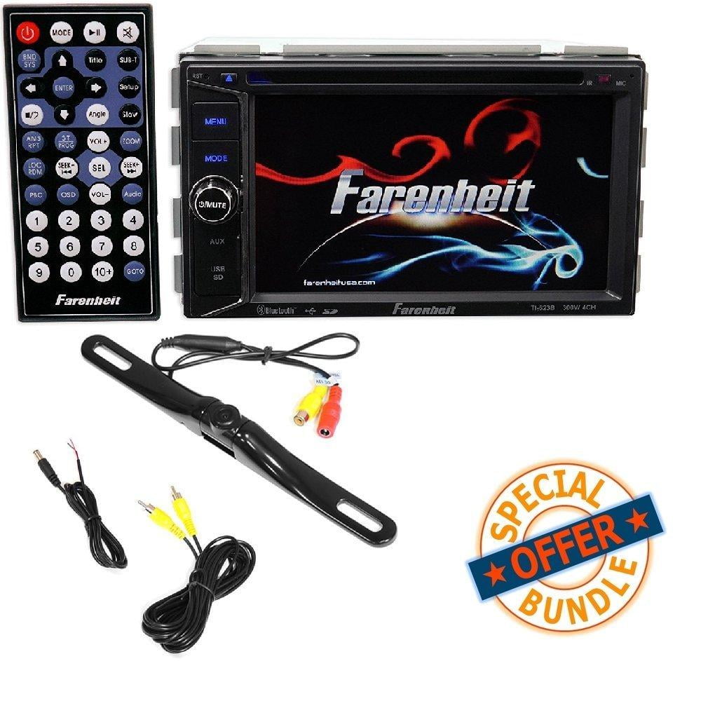 FARENHEIT 2-DIN 6.2" TV CD MP3 DVD USB AUX SD BLUETOOTH CAR STEREO W