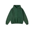 thumbnail image 3 of Men Hoodies Oversized Unisex Acid Wash Hoodie Vintage Cotton Sweatshirt Dark Green M, 3 of 7