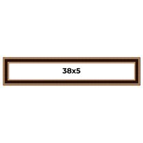 38x5 Frame Gold Brown Plein Air Vintage Solid Wood Picture Frame | 1.75 Inches Moulding Width |