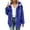 Blue, variant on Women's Fuzzy Fleece Jacket Lightweight Full Zip Up Sherpa Jacket Warm Soft Fall Winter Coat Hoodie