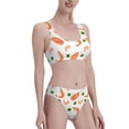 thumbnail image 4 of High Waisted Bikini Sets For Women, Cilantro Shrimps Swimsuits Tummy Control, Two Pieces Bathing Suit, 4 of 8