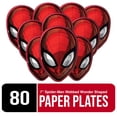 thumbnail image 4 of Amscan Spider-Man Webbed Wonder Shaped Disposable Paper Party Plates 80 Count 7 Inch, 4 of 8