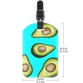 thumbnail image 6 of Square 2Pack PU Leather Recipe Avocado Cruise Luggage Tag with Privacy Cover and Name ID Tag for Travel Handbags Backpacks Luggage Tags, 6 of 6