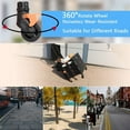 thumbnail image 5 of Foldable Utility Cart with Durable Heavy Duty Plastic Telescoping Handle Collapsible 4 Rotate Wheels for Travel Shopping(Black-Pink), 5 of 8