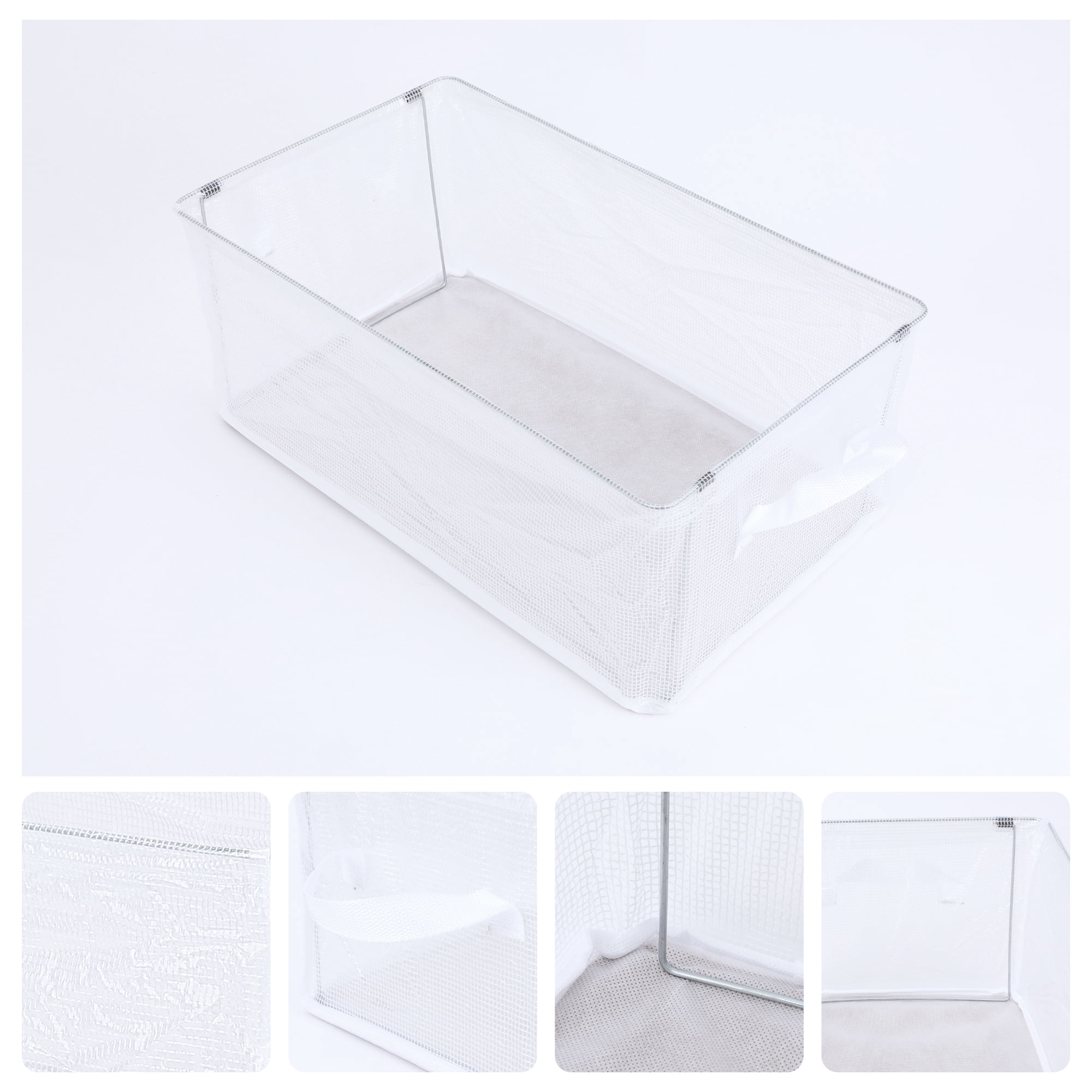 Unique Bargains Storage Bin with Handles Collapsible Storage Basket for Organizing Clothes
