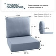 thumbnail image 5 of PARKWELL 4-Piece Outdoor Deep Seat Cushion Set, 22 x 24, Water Repellent, Fade Resistant, 6-Inch Thicken Deep Seat Bottom and Back Cushion for Chair, Sofa, and Couch, Baby Blue, 5 of 8