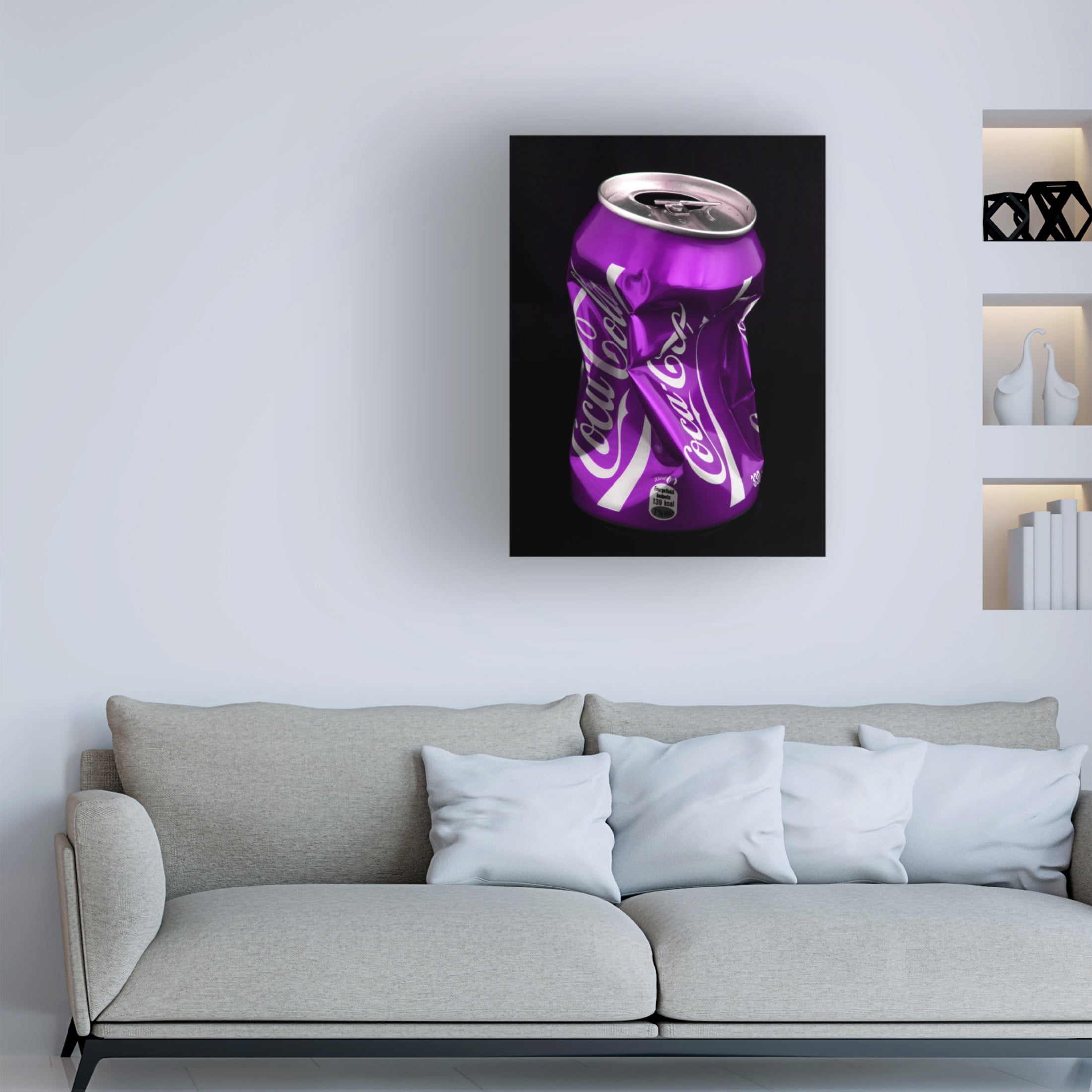 Canvas Wall Art - Peter Hardstone 'Revenge To Andy Warhol - Ultraviolet ' Wall Art for Living Room, Bedroom, or Office D?cor by Trademark Fine Art - 35 x 47 Inches