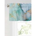 thumbnail image 6 of Valances for Windows Marble Abstract Rod Pocket Cafe Window Treatments Valance Curtains for Kitchen Bathroom Laundry Basement Windows 60"x14", 6 of 9