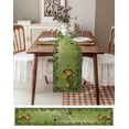 thumbnail image 2 of St. Patrick'S Day Clover Watercolor Elf Gold Coin Table Runners Dining Room Home Decor Tablecloth Table Cover, 2 of 5