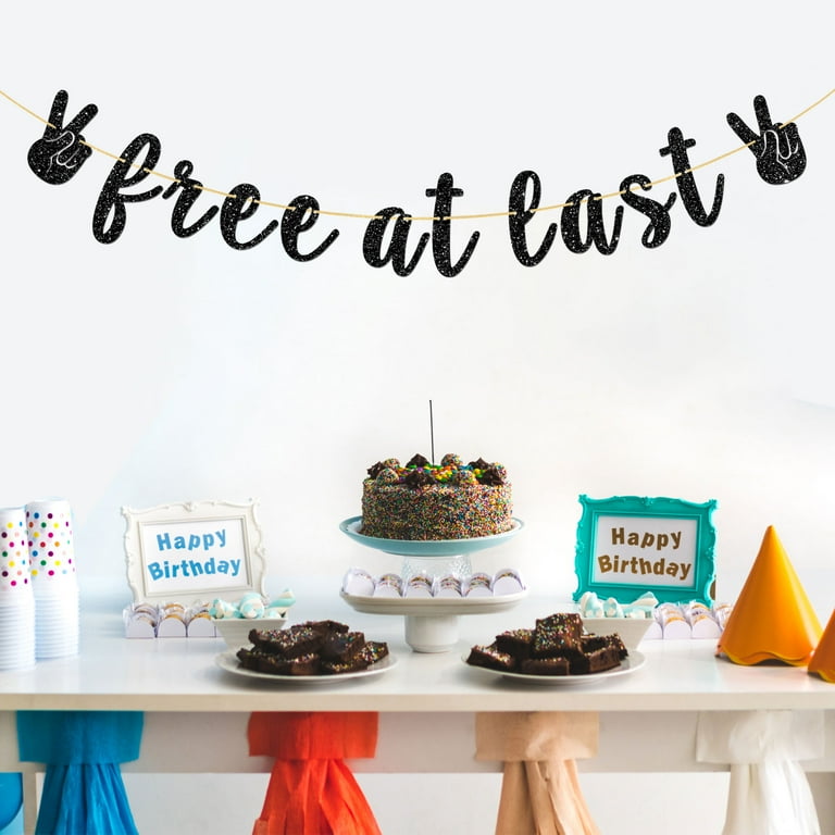 free-at-last-banner-farewell-going-away-divorce-party-supplies-single-sign-party-decor-supplies-walmart-com for Free Printable 13th Birthday Signs Free at Last Banner,Farewell/Going Away/Divorce Party Supplies,Single Sign Party Decor Supplies - Walmart.com for Free Printable 13th Birthday Signs