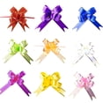 thumbnail image 4 of Yuarrent Guirnalda de coche de boda DIY, lazos de Organza, cinta de regalo, flor de mano, 10 Uds. Kits de decoración para fiestas Rosado, 4 of 6