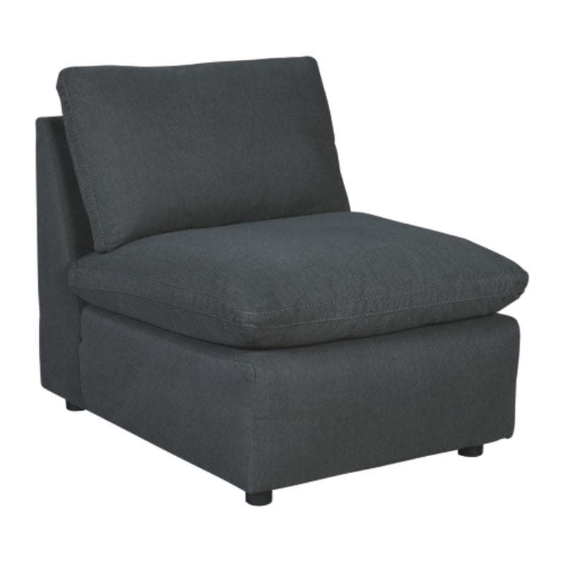 Signature Design by Ashley Savesto Armless Chair in Charcoal