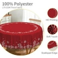 thumbnail image 3 of Christmas Round Tablecloth 70 Inch Red and White Snowflakes Decorative Table Cloth Washable and Wrinkle Resistant Fabric Table Cover for Kitchen Dining Winter Holiday Xmas New Year Party Decor, 3 of 7