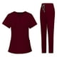 thumbnail image 3 of Conjunto médico para mujer perfecl uniforme de enfermera color sólido Top M, 3 of 8