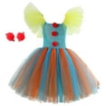 thumbnail image 2 of MKOSPLRT Girls' Halloween Fairy Dress 2-12Y Color Block Tulle Sleeveless Dress Ballet Tutu Dress for Cosplay Party with Hair Clip Set, 2 of 3