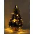 thumbnail image 3 of 40CM Tall Battery Powered Luxury Tabletop Christmas Tree Hanging Decorations Pine Tree (Battery Not Included), 3 of 17