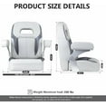 thumbnail image 4 of NORTHCAPTAIN Premium Pontoon Captain's Chair High Back Reclining Pontoon Bucket Boat Seat with Adjustable Armrests,Light Grey/Charcoal, 4 of 6