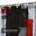 thumbnail image 5 of LALILO Red Grey Black Fabric Shower Curtain for Bathroom ,Waterproof Shower Curtains with Hooks 72"X72", 5 of 6