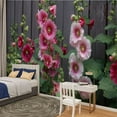 thumbnail image 2 of Peel and Stick Wallpaper Waterproof Hollyhocks Against Barn Wall Mural Decor Self Adhesive and Removable 100in x 144in, 2 of 8