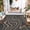 Black/Gray/Coffee, variant on GlowSol 5x8 Outdoor Rug,Waterproof Reversible Plastic Straw Patio Rug, Foldable Camping Mat for RV Deck Backyard Porch Picnic, Abstract Quicksand Design with Carry Bag, Black Gray White