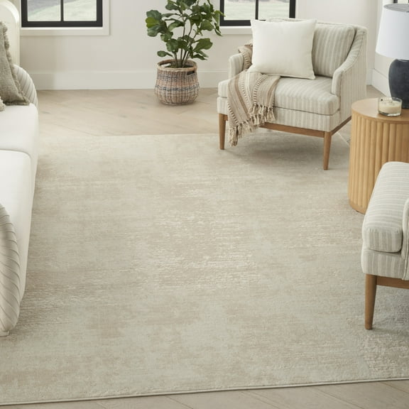 HomeRoots 553163 9 x 12 ft. Abstract Modern Area Rug - Cream