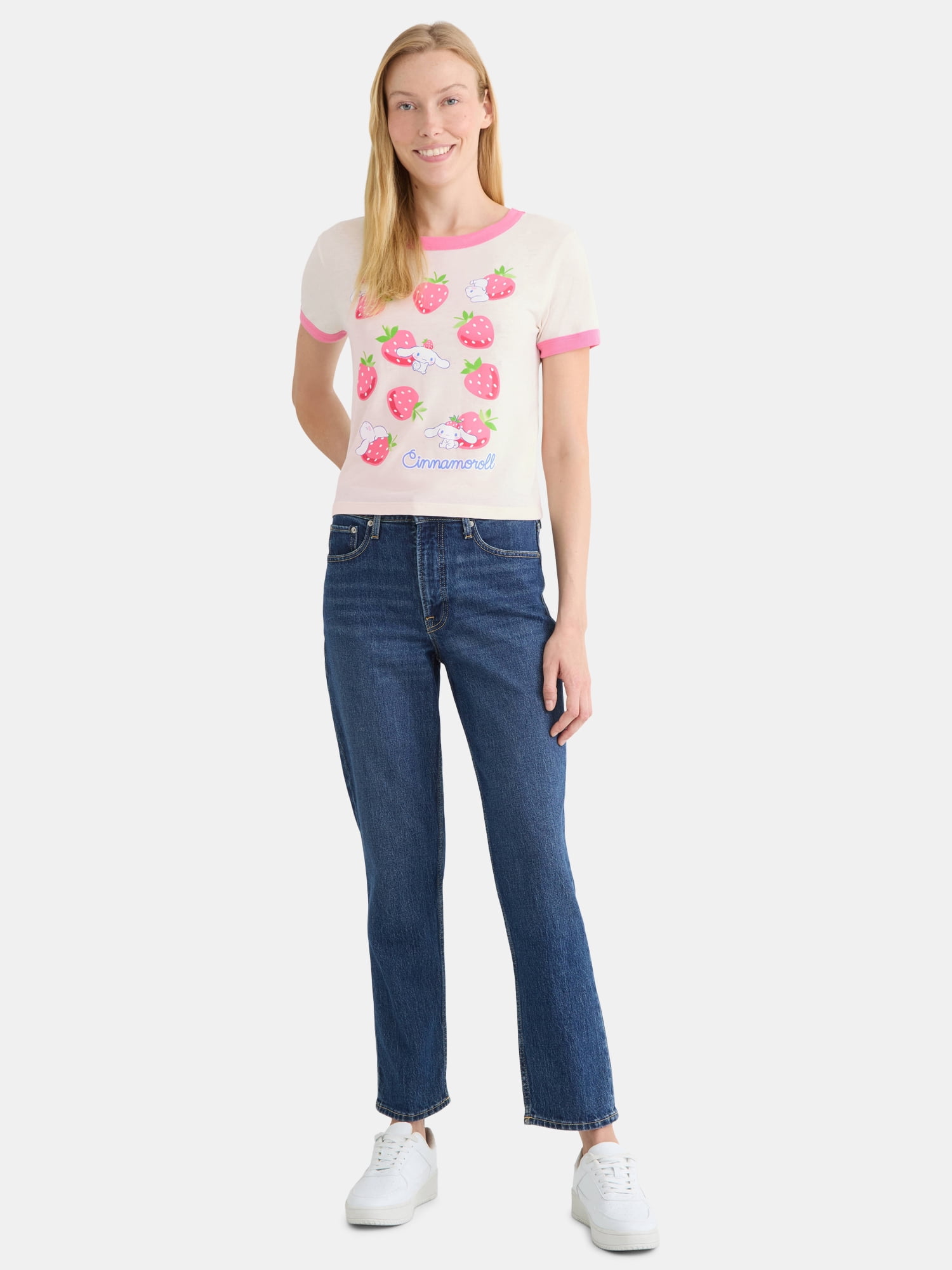 Cinnamonroll Short Sleeve Graphic Tee, Women's and Women's Plus