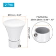 thumbnail image 2 of Uxcell 2Pack Iron Curtain Rod Finials Drapery Rail Pole Head Fits Dia. 25-28mm (White), 2 of 6