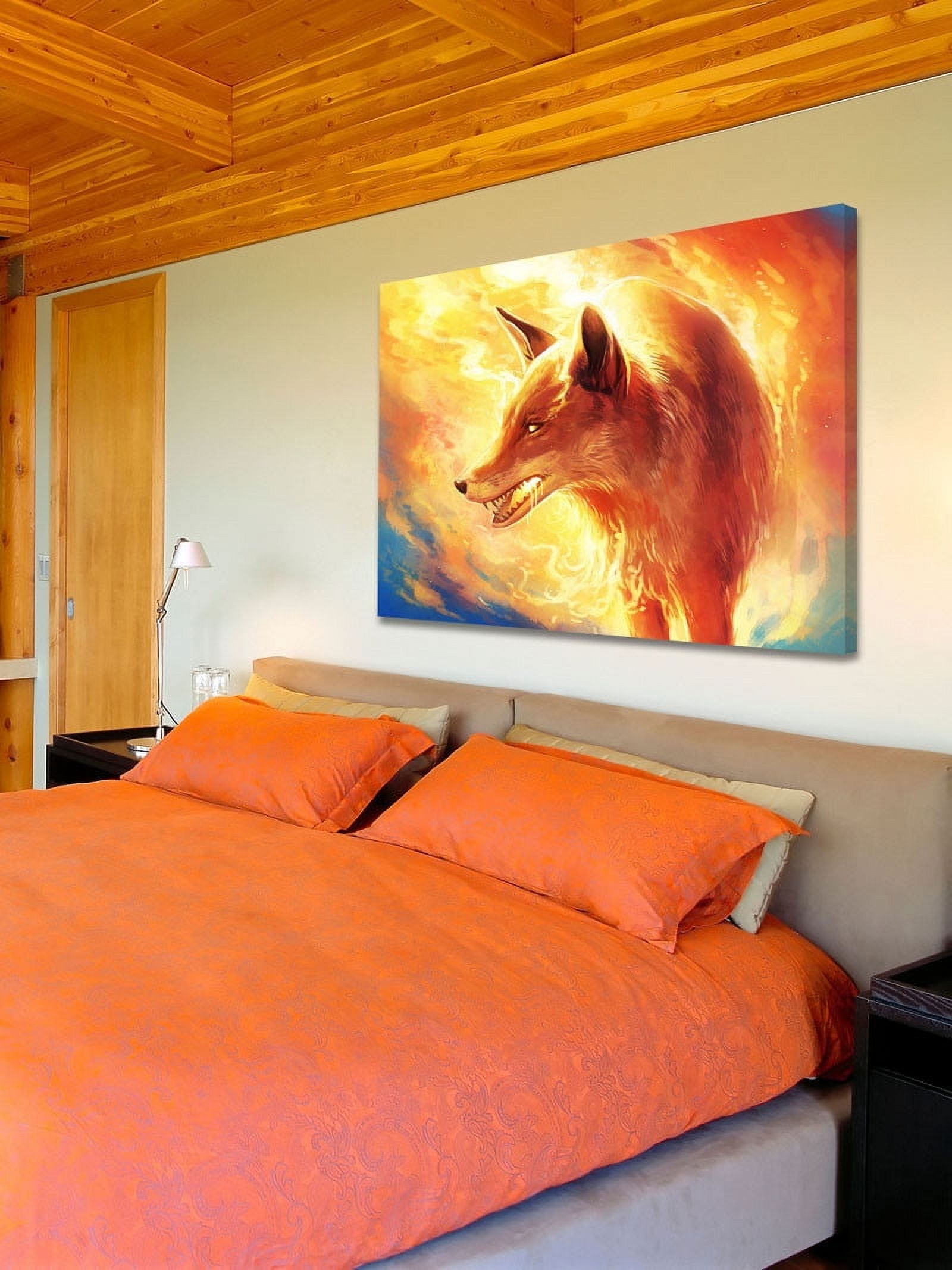 Marmont Hill "Fire Fox" Painting Print on Canvas