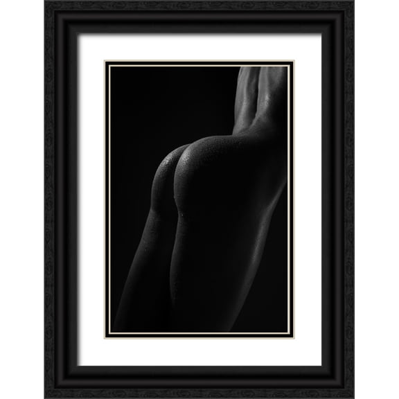 Anton, Rostovskiy 11x14 Black Ornate Wood Framed with Double Matting Museum Art Print Titled - Body Lines