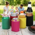 thumbnail image 6 of Uxcell Blank Beer Can Cooler Sleeves, Plain Bulk Collapsible Bottle Sleeve Insulated Foam Can Cover Army Camouflage 100, 6 of 7