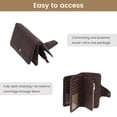 thumbnail image 6 of Leather Wallets for Men, Bifold Wallet Slim Minimalist for Women with RFID Blocking, Card Holders, ID Window, Money Clip, Coin Pocket, Dark Brown, 6 of 7