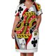 thumbnail image 2 of of Clubs Classic Card Deck Casino Poker Q Clubs Loose Pocket Dress Clothing female women's summer jumpsuit Dresses gala, 2 of 6