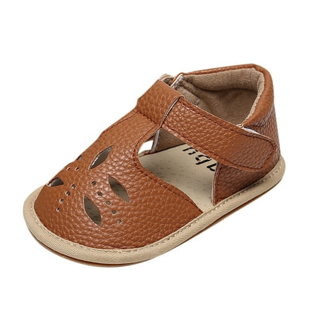 

Cathalem Toddler Girl Sandals Size 5 Out Girls First Toddler Walkers For 3-24M Shoes Hollow Shoes Sandals for Toddlers Sandal Brown 6 Months