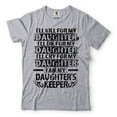 thumbnail image 5 of I Am My Daughters Keeper T-Shirt Funny Dad Shirt Father's Day Gift Shirt Mens Humorous Gift Tee (4X-Large Military Green), 5 of 6