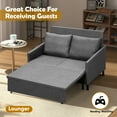 thumbnail image 4 of BIGSYY 3-in-1 Convertible Sleeper Loveseat Sofa with Pullout Bed & Storage, Modern Compact Design for Adults, Dark Gray, 4 of 6