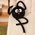 thumbnail image 2 of Funny Long Limbed Black Cat Plush Pillow Cute Stuffed Animal Soft Plush Toys Creative Throw Pillow for Bedroom Dorm Decor Playtime Companion Halloween Themed Accent Piece 1 Pack, 2 of 9