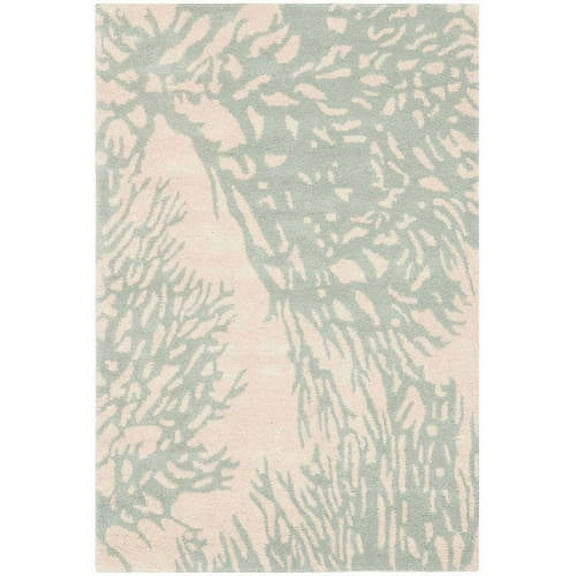 SAFAVIEH Bella Pascal Floral Wool Area Rug, Beige/Blue, 2'6" x 4'