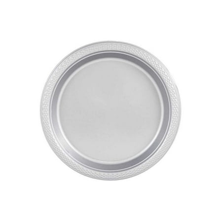 Disposable 7" Silver Salad Plastic Plates:6CT