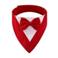 thumbnail image 3 of Pañuelo para perro, bufanda para cachorro, pañuelo triangular ajustable, babero para perro, collar de esmoquin para Acción de Gracias, perros pequeños Rojo, 3 of 8