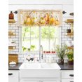 thumbnail image 6 of Valances for Windows Thanksgiving Falling Leaves Pumpkin Sunflower Rod Pocket Cafe Window Treatments Valance Curtains for Kitchen Bathroom Laundry Basement Windows 54"x18", 6 of 6