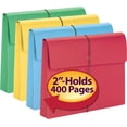 thumbnail image 2 of Colored Expanding File Wallet with Flap and Cord Closure, 2" Expansion, Letter Size, Assorted Colors, 50 per Box (77251), 2 of 7