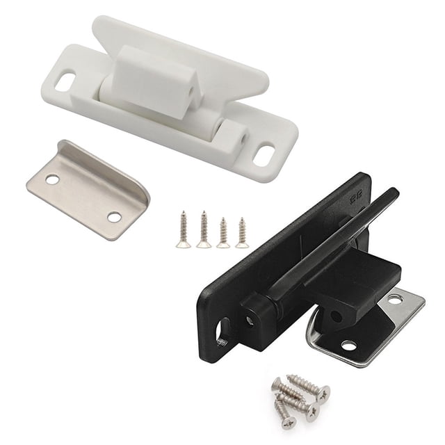 RV Drawer Latches 2Pcs Entry Catch for Trailer Drawer Retainer Catch with Screws