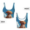 thumbnail image 6 of Sports Bra For Women, Blue Sky Cloud Puppy Sports Bras For Women High Support, Workout Tank Tops Woman With Removable Cups, 6 of 8