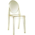 thumbnail image 3 of Modern Contemporary Urban Design Kitchen Room Dining Chairs ( Set of Two), Yellow, Plastic, 3 of 4