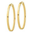 thumbnail image 2 of 14K Yellow Gold Earring Hoop Women'S 55 mm 3 3Mm Polished Large Oval Earrings, 2 of 4