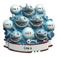 thumbnail image 4 of Ornaments by Elves Personalized Family of 5 Shark Christmas Ornament 2024 Animal Themed Xmas Decor, 4 of 10